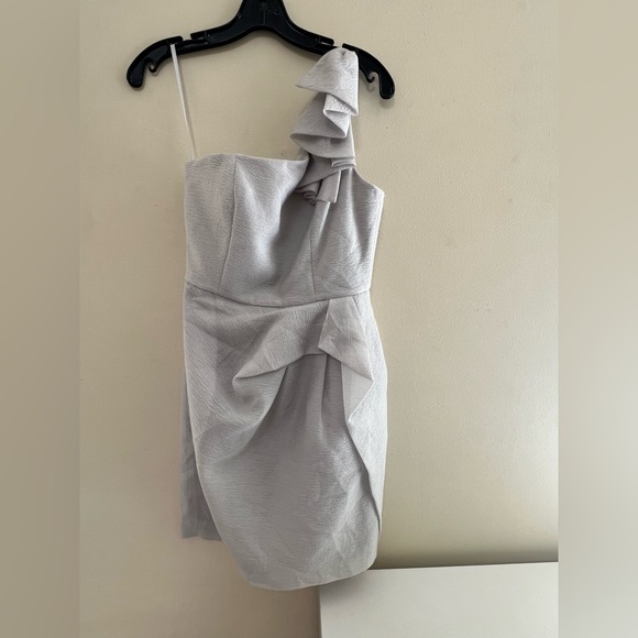 BCBGMaxAzria Dresses & Skirts - BCBGMAXAZRIA Classy One-Shoulder Gray Dress